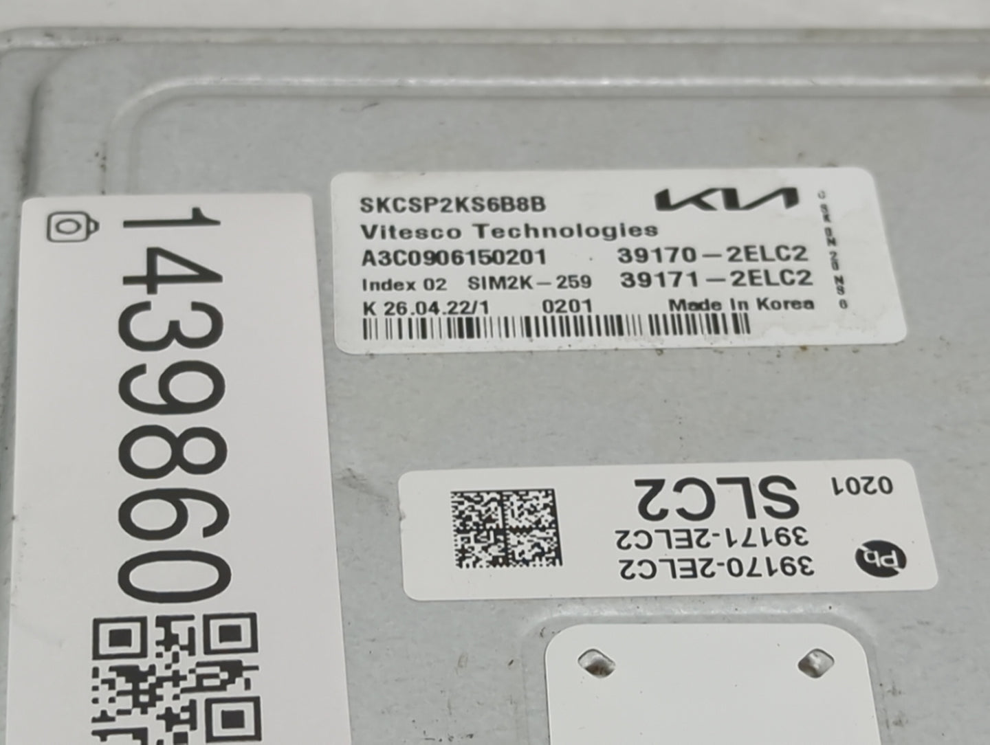 2020-2021 Kia Soul PCM Engine Control Computer ECU ECM PCU OEM P/N:39170-2ELC2 39171-2ELC2, A3C0906150201 Fits Fits 2020 202