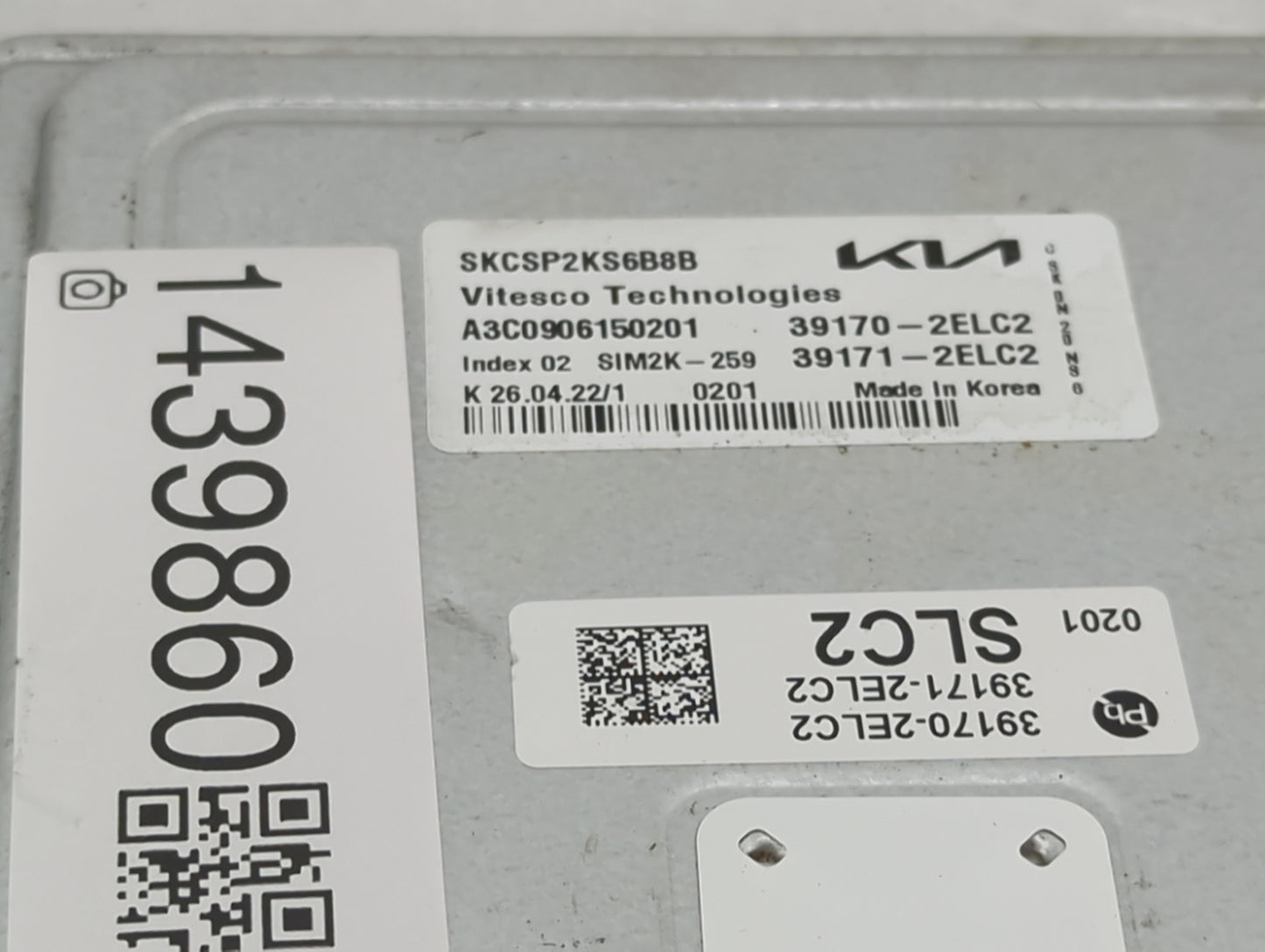 2020-2021 Kia Soul PCM Engine Control Computer ECU ECM PCU OEM P/N:39170-2ELC2 39171-2ELC2, A3C0906150201 Fits Fits 2020 202