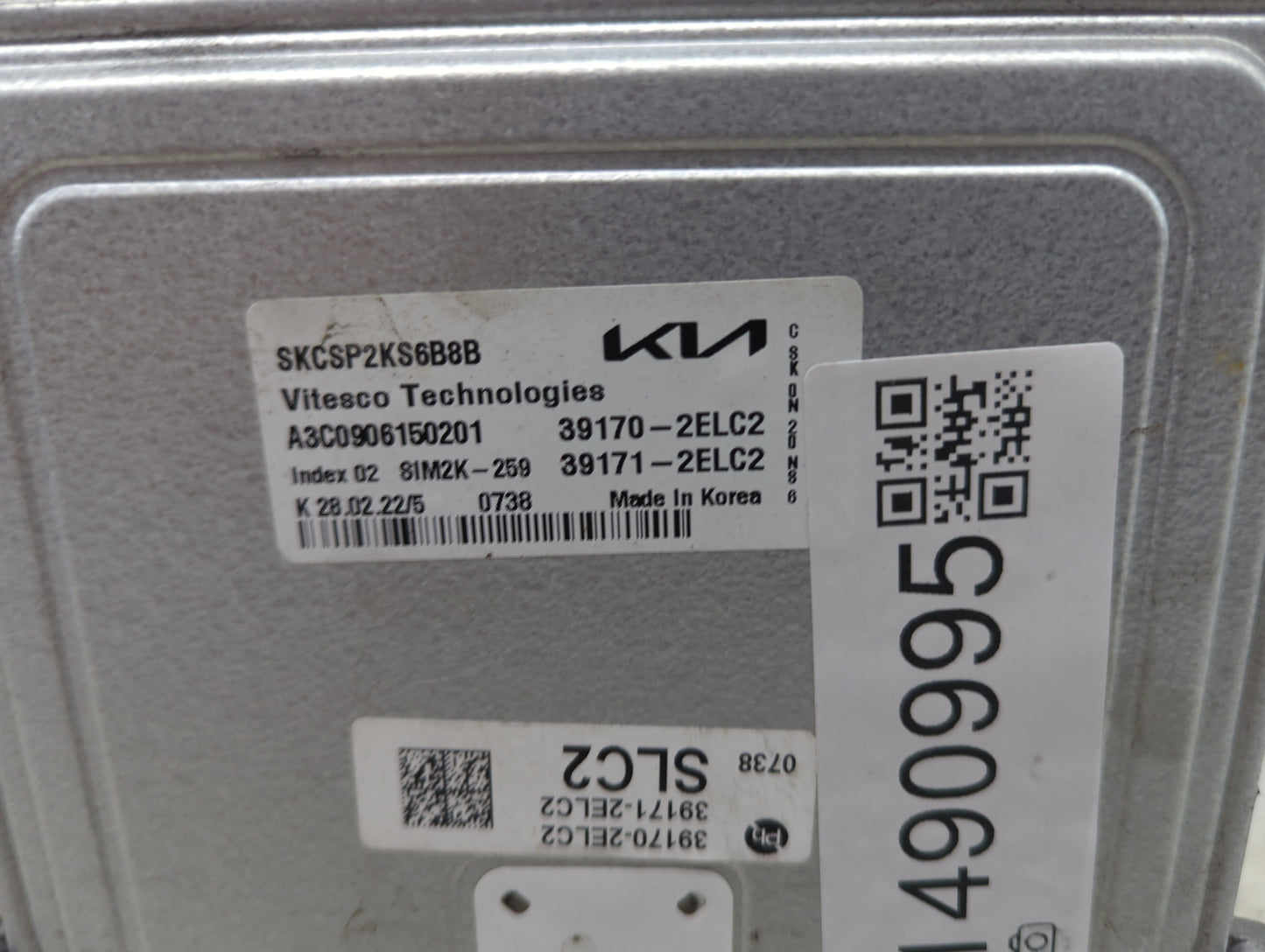 2020-2021 Kia Soul PCM Engine Control Computer ECU ECM PCU OEM P/N:39170-2ELC2 39171-2ELC2, SKCSP2KS6B8B Fits Fits 2020 2021