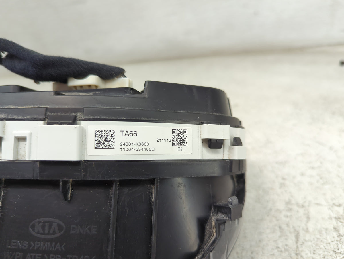 2022 Kia Soul Instrument Cluster Speedometer Gauges P/N:94001-K0660 11004-534400Q Miles: Fits OEM Used Auto Parts - Oemuseda