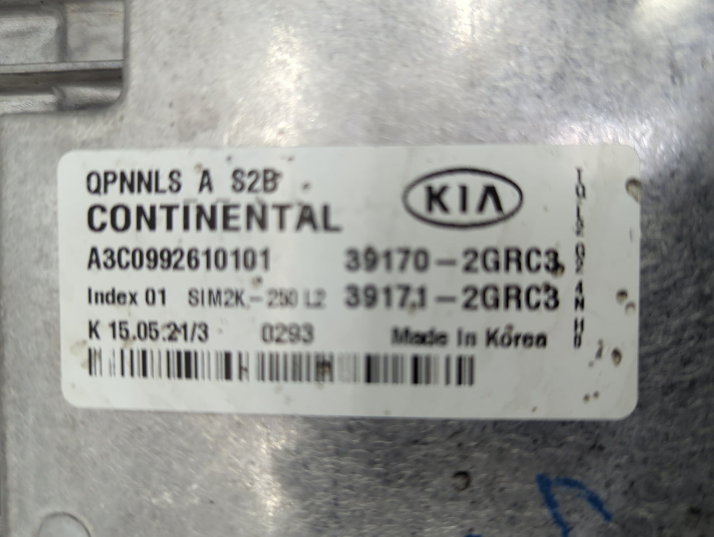 2022 Kia Sportage PCM Engine Control Computer ECU ECM PCU OEM P/N:39171-2GRC3 39170-2GRC3 Fits OEM Used Auto Parts - Oemused