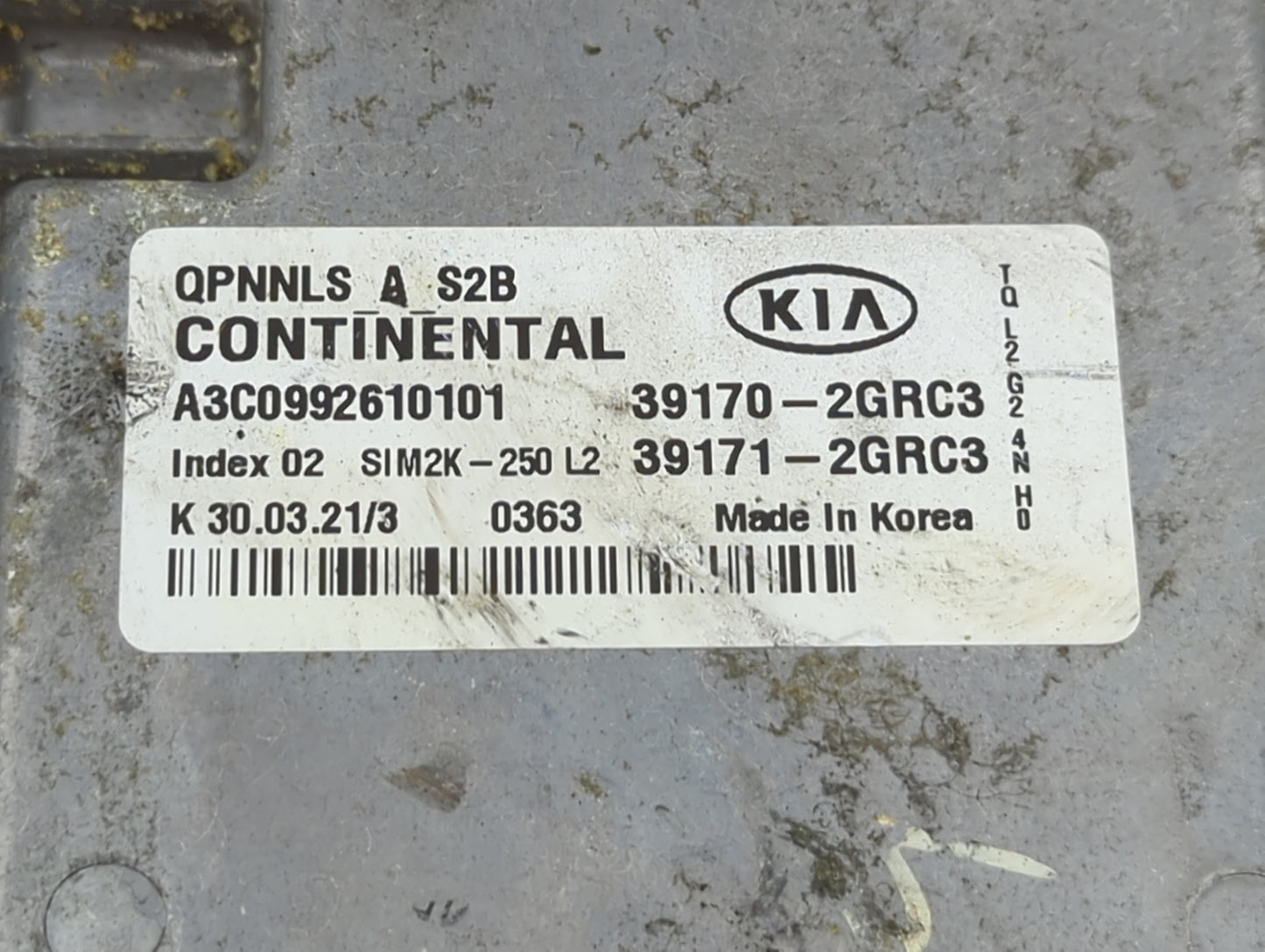 2020-2021 Kia Sportage PCM Engine Control Computer ECU ECM PCU OEM P/N:39170-2GRC3 39171-2GRC3, A3C0992610101 Fits Fits 2020