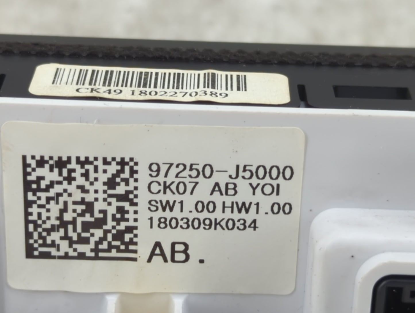 2018-2020 Kia Stinger Climate Control Module Temperature AC/Heater Replacement P/N:97250-J5000 Fits Fits 2018 2019 2020 OEM 