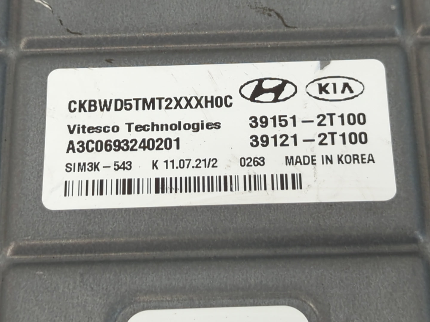 2022 Kia Stinger PCM Engine Control Computer ECU ECM PCU OEM P/N:39121-2T100 39151-2T100 Fits OEM Used Auto Parts - Oemuseda