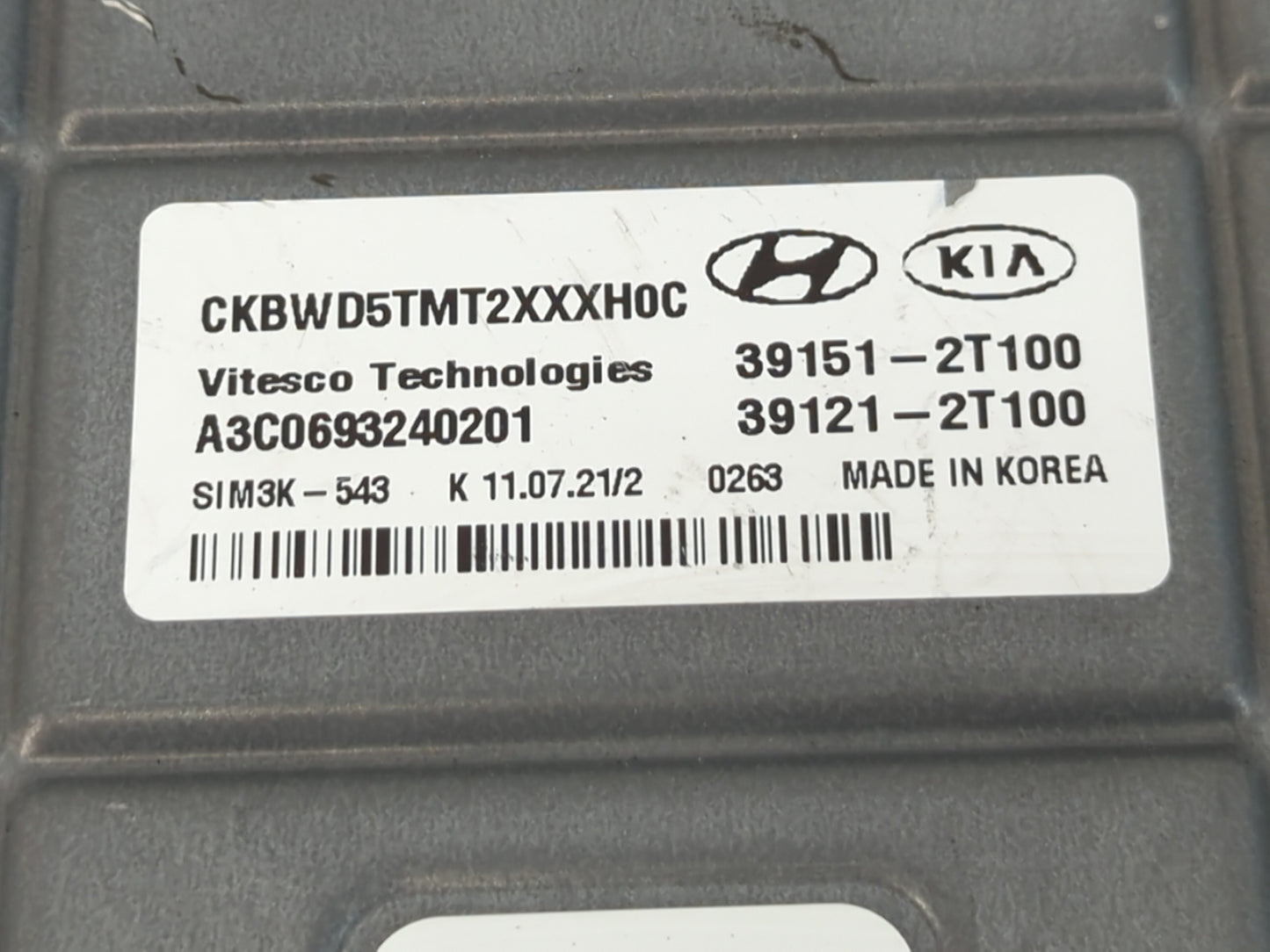 2022 Kia Stinger PCM Engine Control Computer ECU ECM PCU OEM P/N:39121-2T100 39151-2T100 Fits OEM Used Auto Parts - Oemuseda