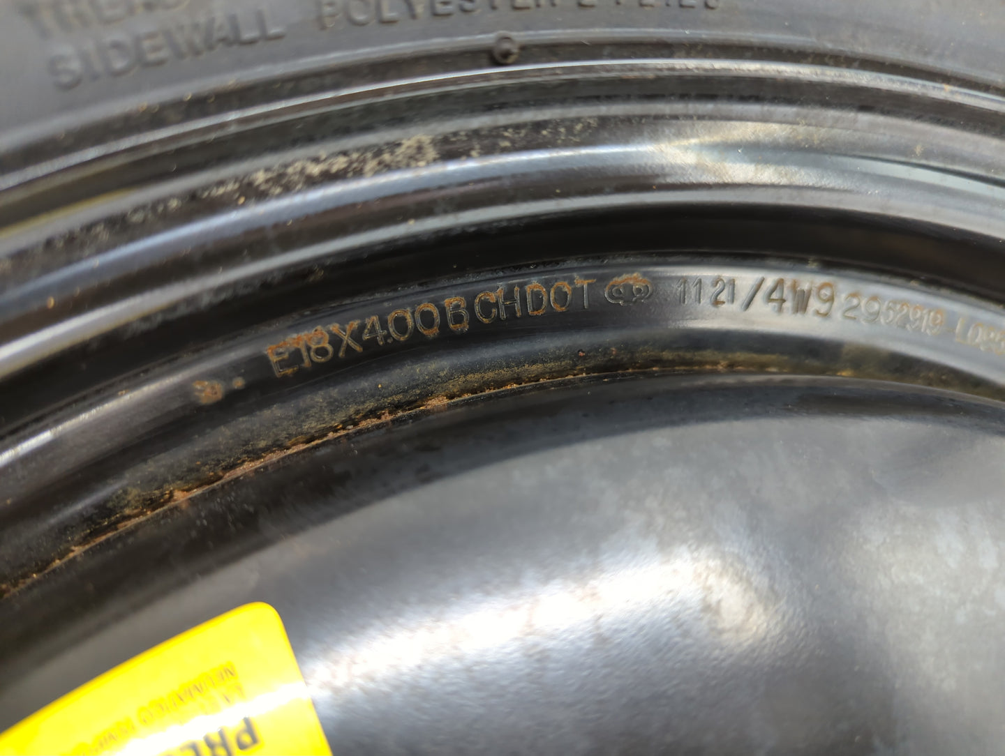 2020-2022 Kia Telluride Spare Donut Tire Wheel Rim Oem - Oemusedautoparts1.com