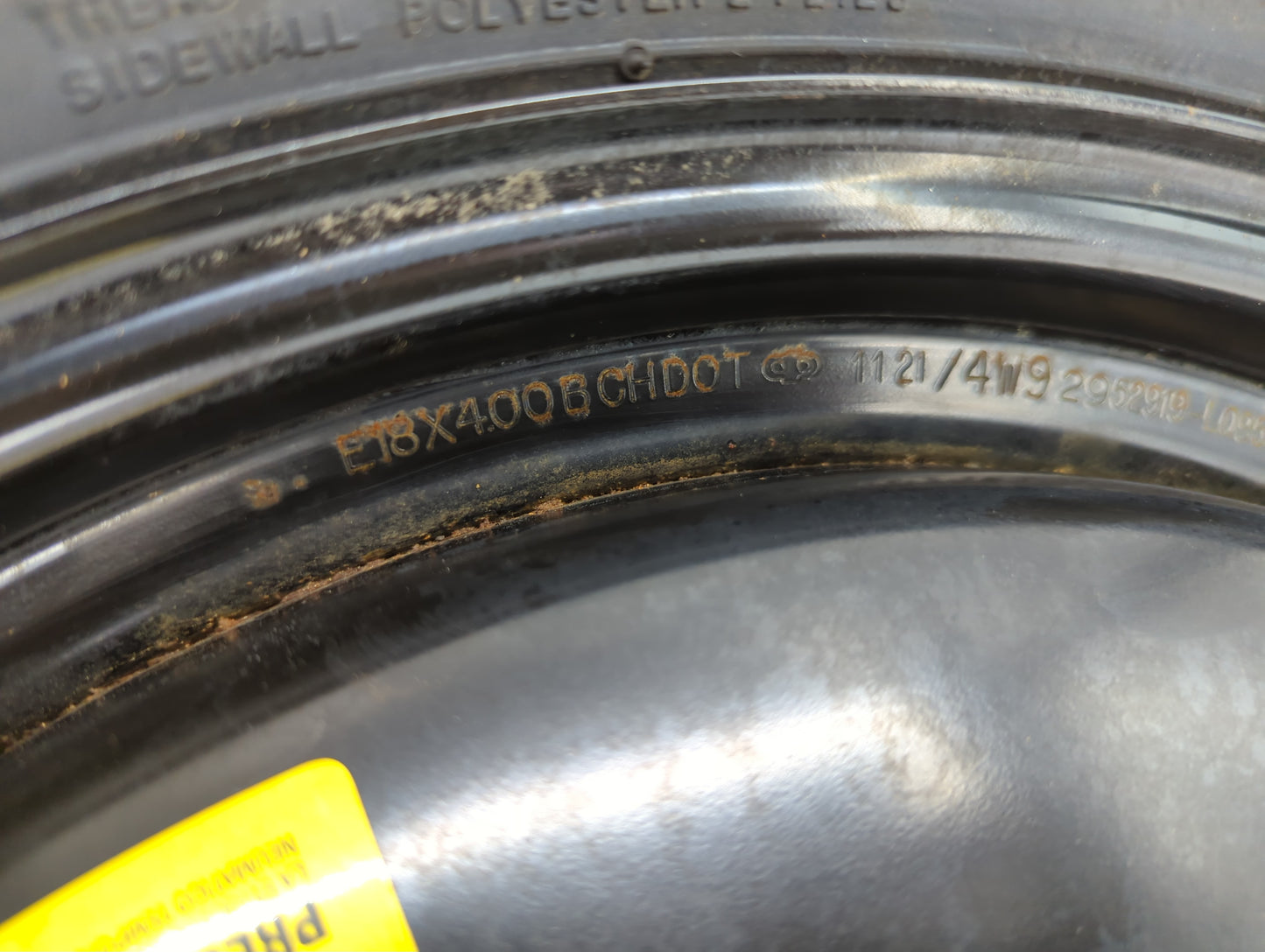 2020-2022 Kia Telluride Spare Donut Tire Wheel Rim Oem - Oemusedautoparts1.com