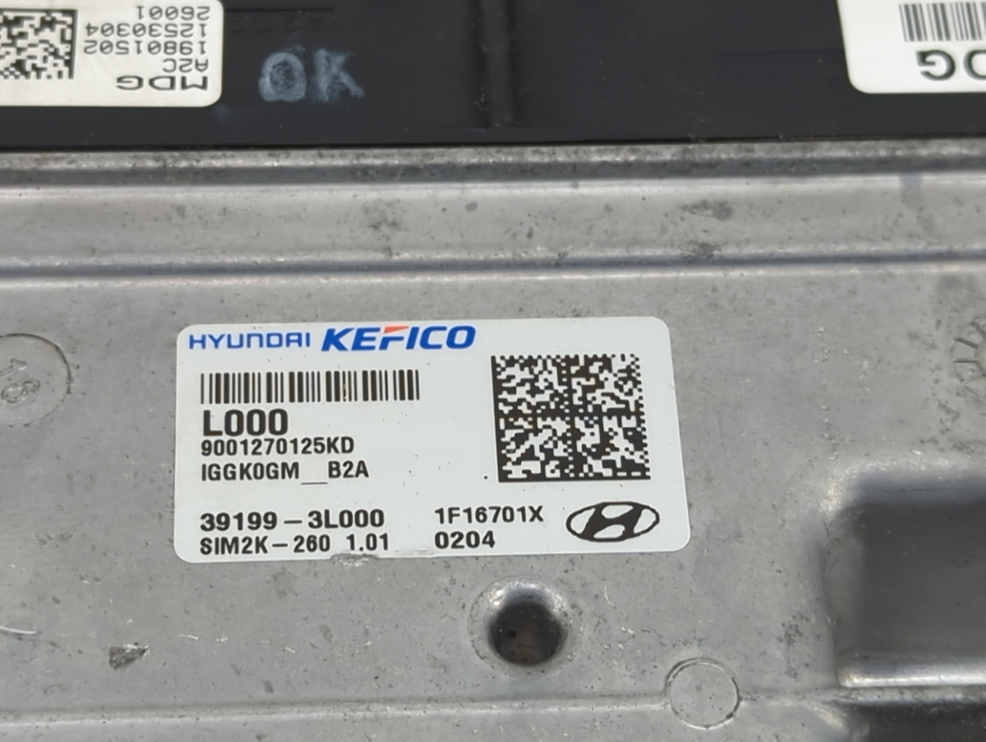 2022 Kia Telluride PCM Engine Control Computer ECU ECM PCU OEM P/N:39199-3L000 9001270125KD, IGGK0GM B2A, SIM2K-260 Fits OEM