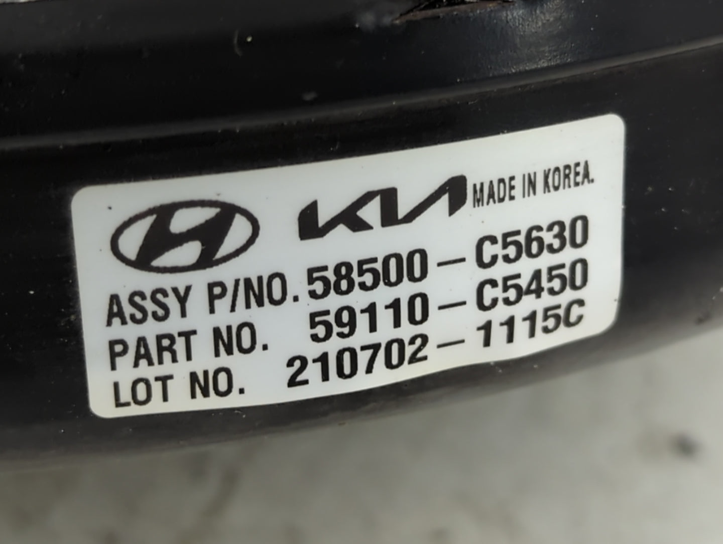 2020-2022 Kia Telluride Power Brake Booster Oem - Oemusedautoparts1.com