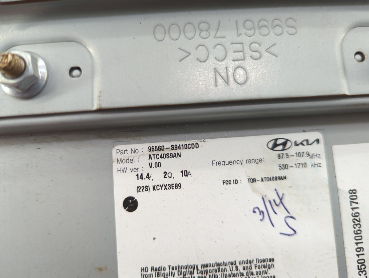 2022 Kia Telluride Information Radio Display Screen Black 1514009 - Oemusedautoparts1.com