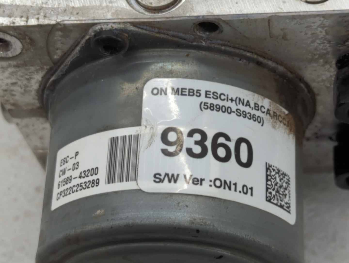 2020-2022 Kia Telluride ABS Pump Control Module Replacement P/N:61589-43200 58900-S9360 Fits Fits 2020 2021 2022 OEM Used Au
