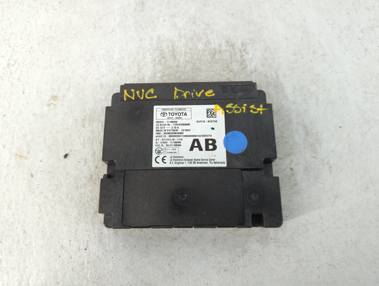 2020-2022 Lexus Es300h Chassis Control Module Ccm Bcm Body Control - Oemusedautoparts1.com