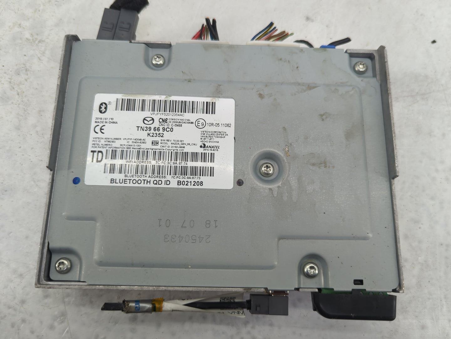 2016-2022 Mazda Cx-3 Radio AM FM Cd Player Receiver Replacement P/N:TN39 66 9C0 Fits Fits 2016 2017 2018 2019 2020 2021 2022