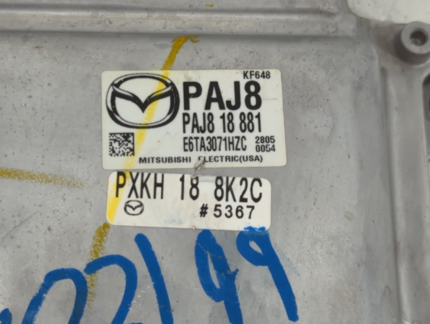 2020-2022 Mazda Cx-30 PCM Engine Control Computer ECU ECM PCU OEM P/N:PAJ8 18 881 Fits Fits 2019 2020 2021 2022 OEM Used Aut