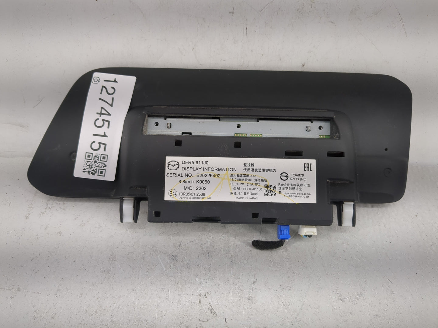 2020-2022 Mazda Cx-30 Information Display Screen - Oemusedautoparts1.com
