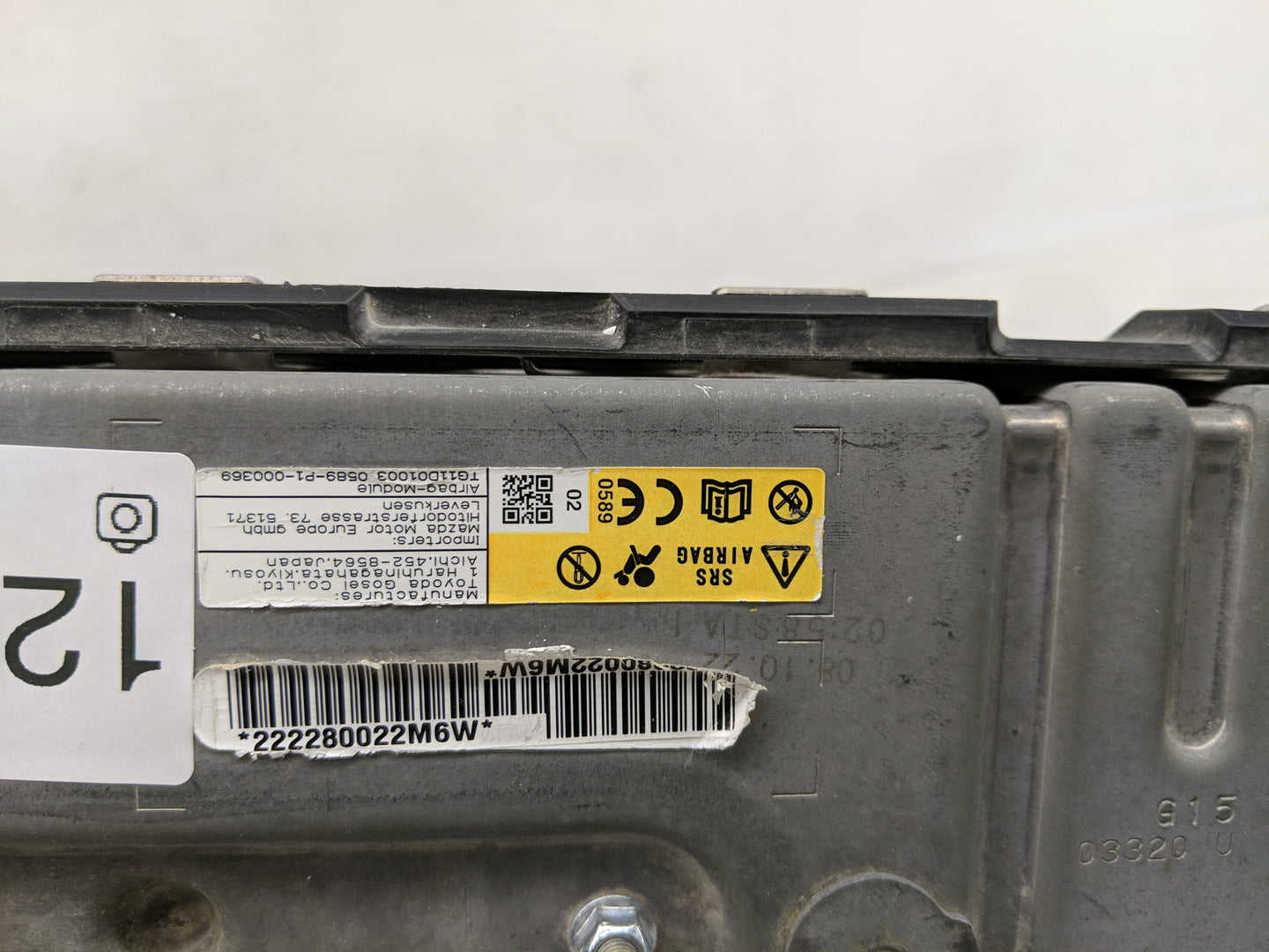 2020-2022 Mazda Cx-30 Air Bag Passenger Right Dashboard OEM Fits Fits 2020 2021 2022 OEM Used Auto Parts - Oemusedautoparts1
