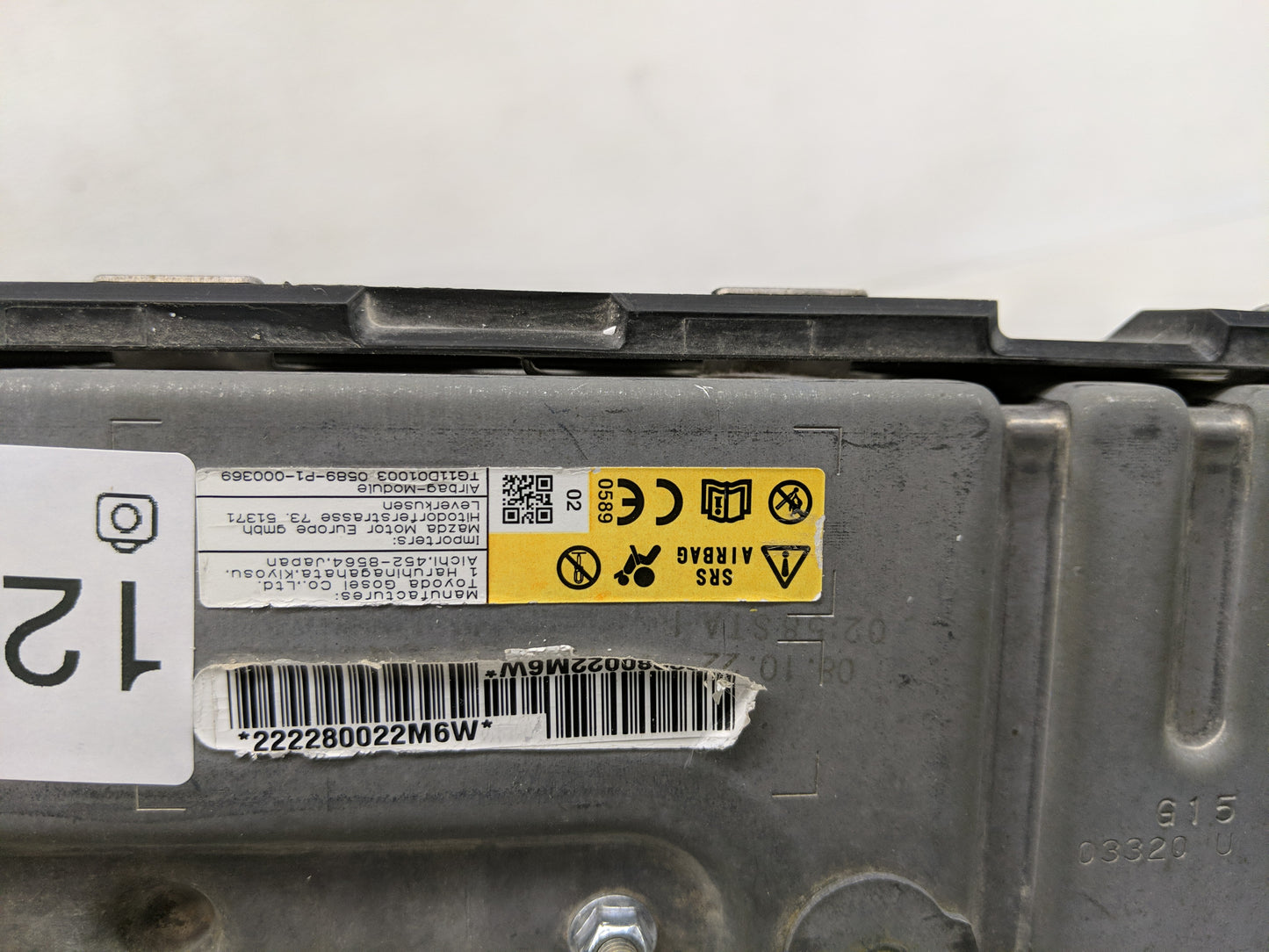 2020-2022 Mazda Cx-30 Air Bag Passenger Right Dashboard OEM Fits Fits 2020 2021 2022 OEM Used Auto Parts - Oemusedautoparts1
