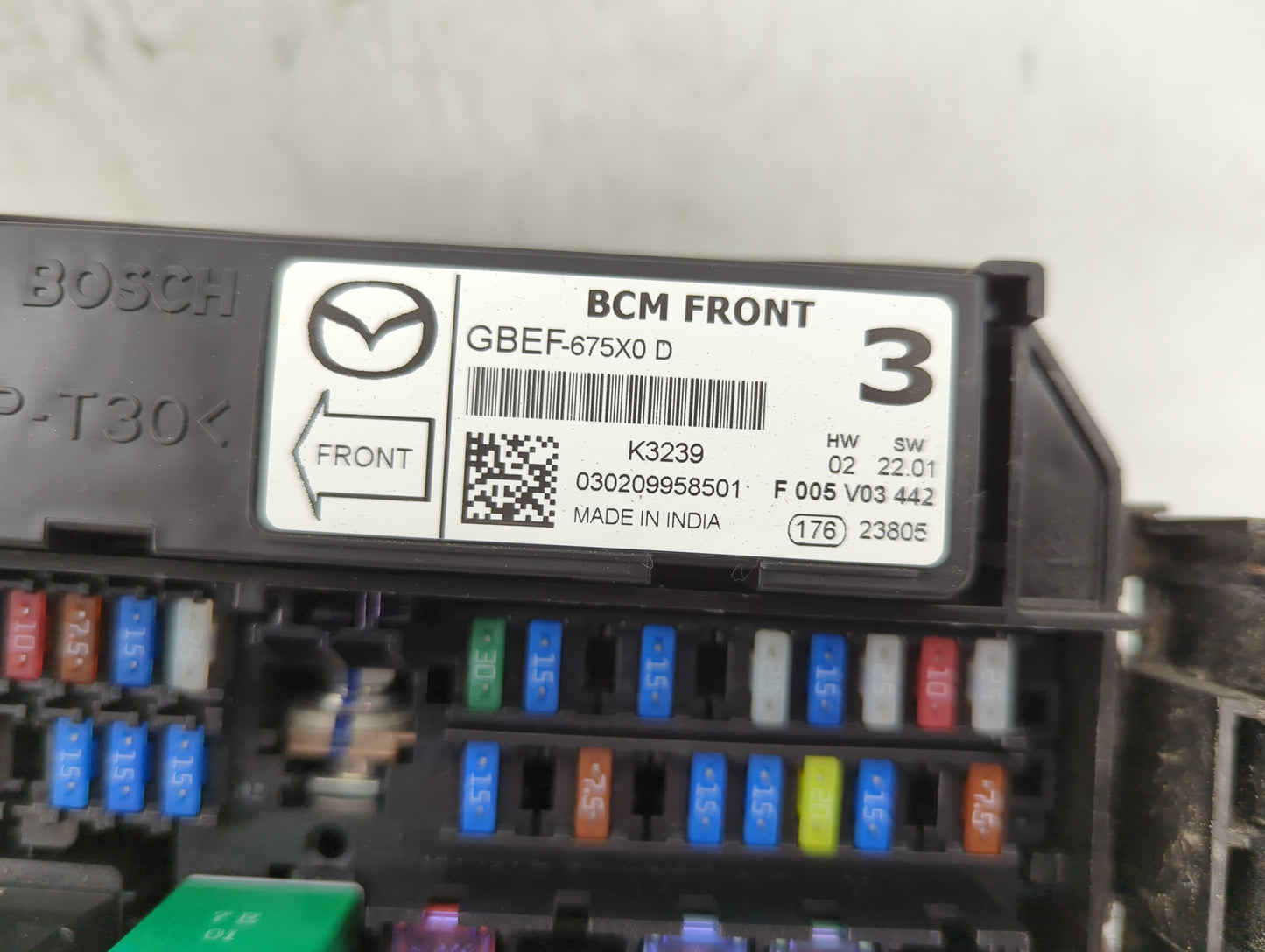 2013-2022 Mazda Cx-5 Fusebox Fuse Box Panel Relay Module P/N:GBEF-675X0 Fits OEM Used Auto Parts - Oemusedautoparts1.com