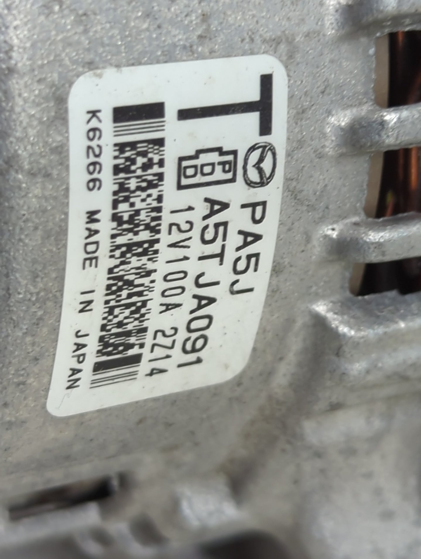 2017-2022 Mazda Cx-5 Alternator Replacement Generator Charging Assembly Engine OEM P/N:CA500JUBBA15 Fits OEM Used Auto Parts