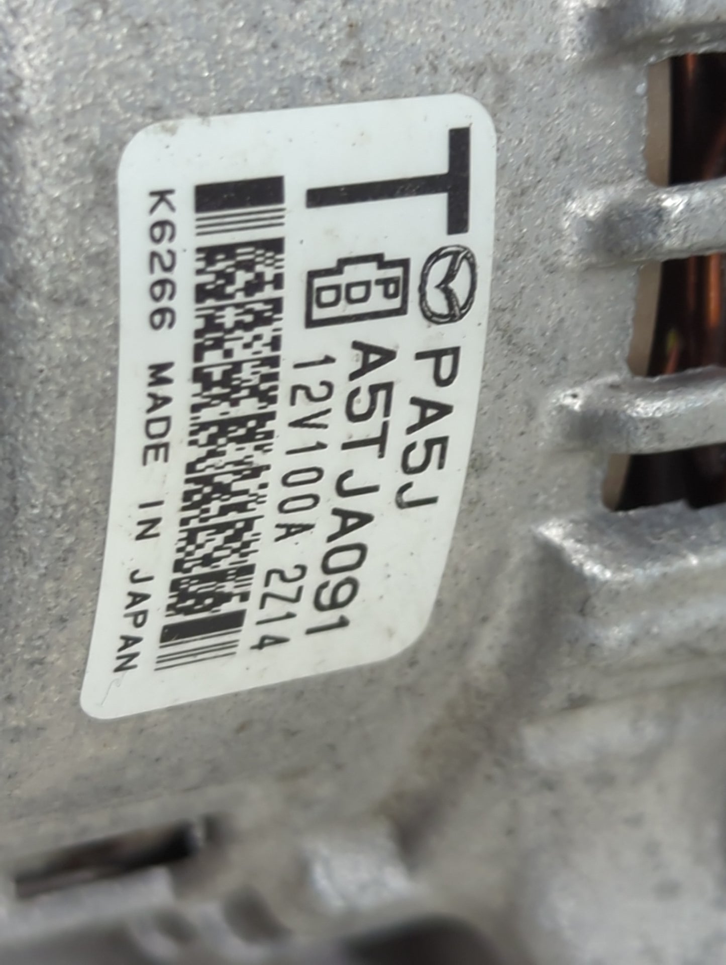 2017-2022 Mazda Cx-5 Alternator Replacement Generator Charging Assembly Engine OEM P/N:CA500JUBBA15 Fits OEM Used Auto Parts
