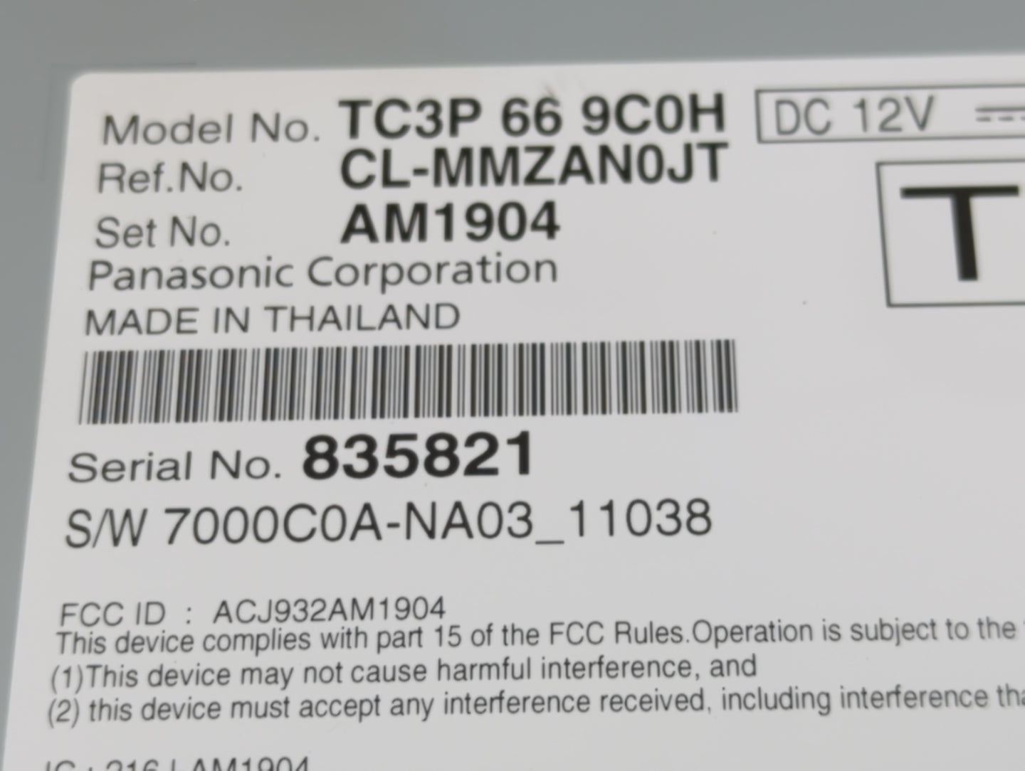 2021-2022 Mazda Cx-5 Radio AM FM Cd Player Receiver Replacement P/N:TC3P 66 9C0H CL-MMZAN0JT, AM1904 Fits Fits 2021 2022 OEM