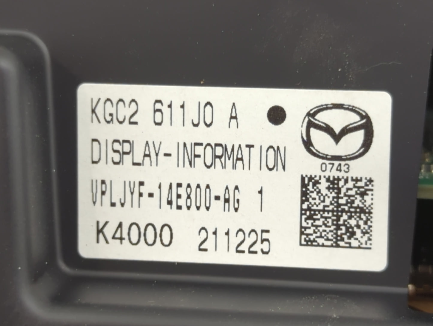2021-2022 Mazda Cx-5 Information Display Screen 1468551 - Oemusedautoparts1.com