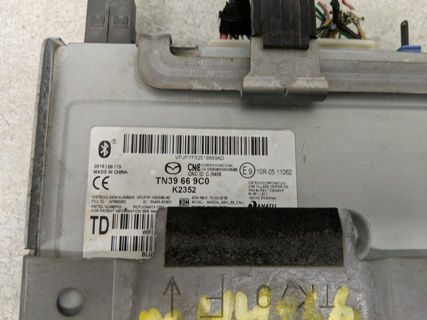 2019-2022 Mazda Cx-9 Radio AM FM Cd Player Receiver Replacement P/N:TN39 66 9C0 TC3P 66 9C0H Fits Fits 2019 2020 2021 2022 O