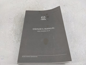 2022 Mazda Cx-9 Owners Manual Book Guide P/N:9999-95-011C OEM Used Auto Parts - Oemusedautoparts1.com
