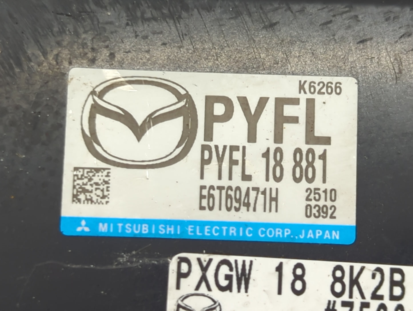 2022 Mazda Cx9 PCM Engine Control Computer ECU ECM PCU OEM P/N:PYFL18881 E6T69471H Fits Fits 2016 2017 2018 2019 2020 2021 O