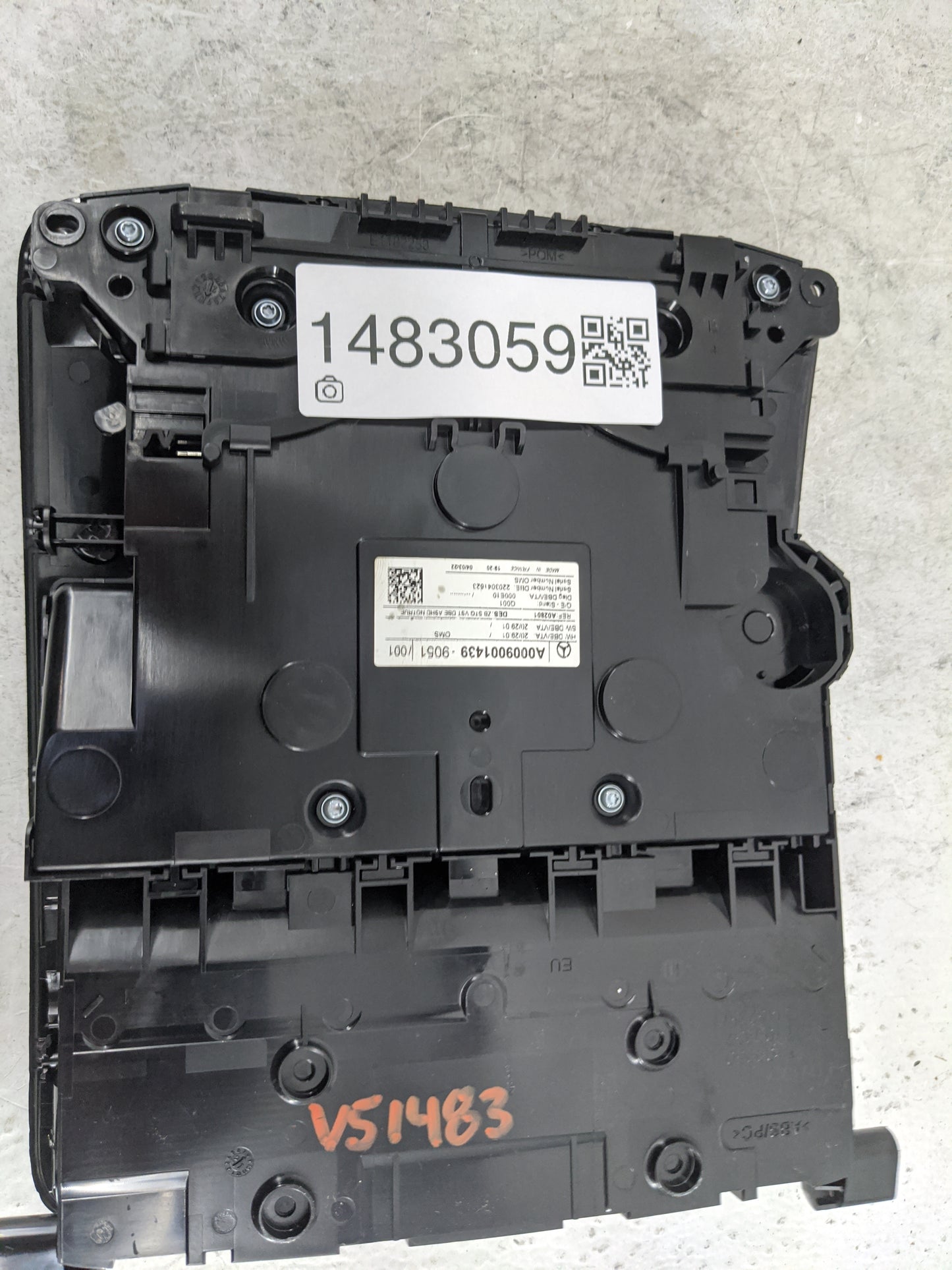 Mercedes-benz A-class Overhead Console W/rear Climate Control Black - Oemusedautoparts1.com