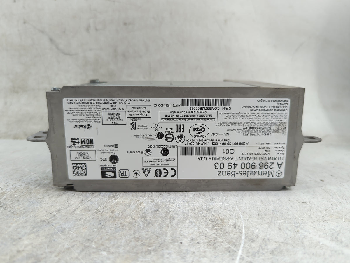 2022 Mercedes-Benz Sl-Class Radio AM FM Cd Player Receiver Replacement P/N:A2969004903 A206901300, 2AOUZNTG7PRELFT2 Fits OEM