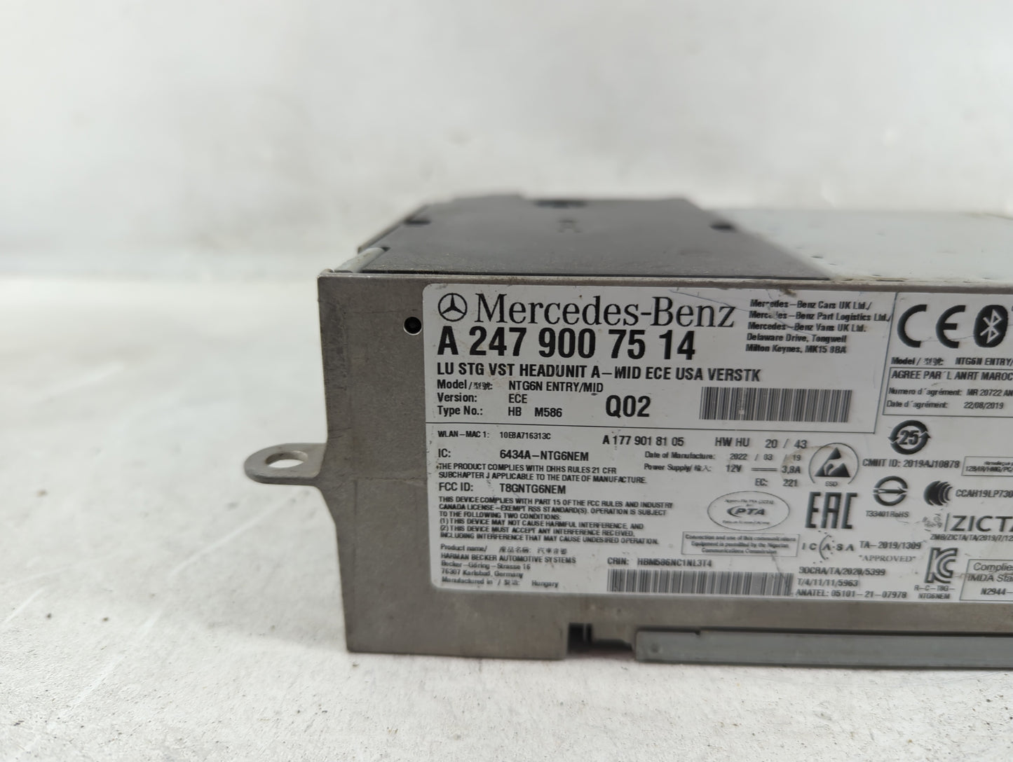2022 Mercedes-Benz Sprinter 2500 Radio AM FM Cd Player Receiver Replacement P/N:A2479007514 A1779018105, T8GNTG6NEM Fits OEM