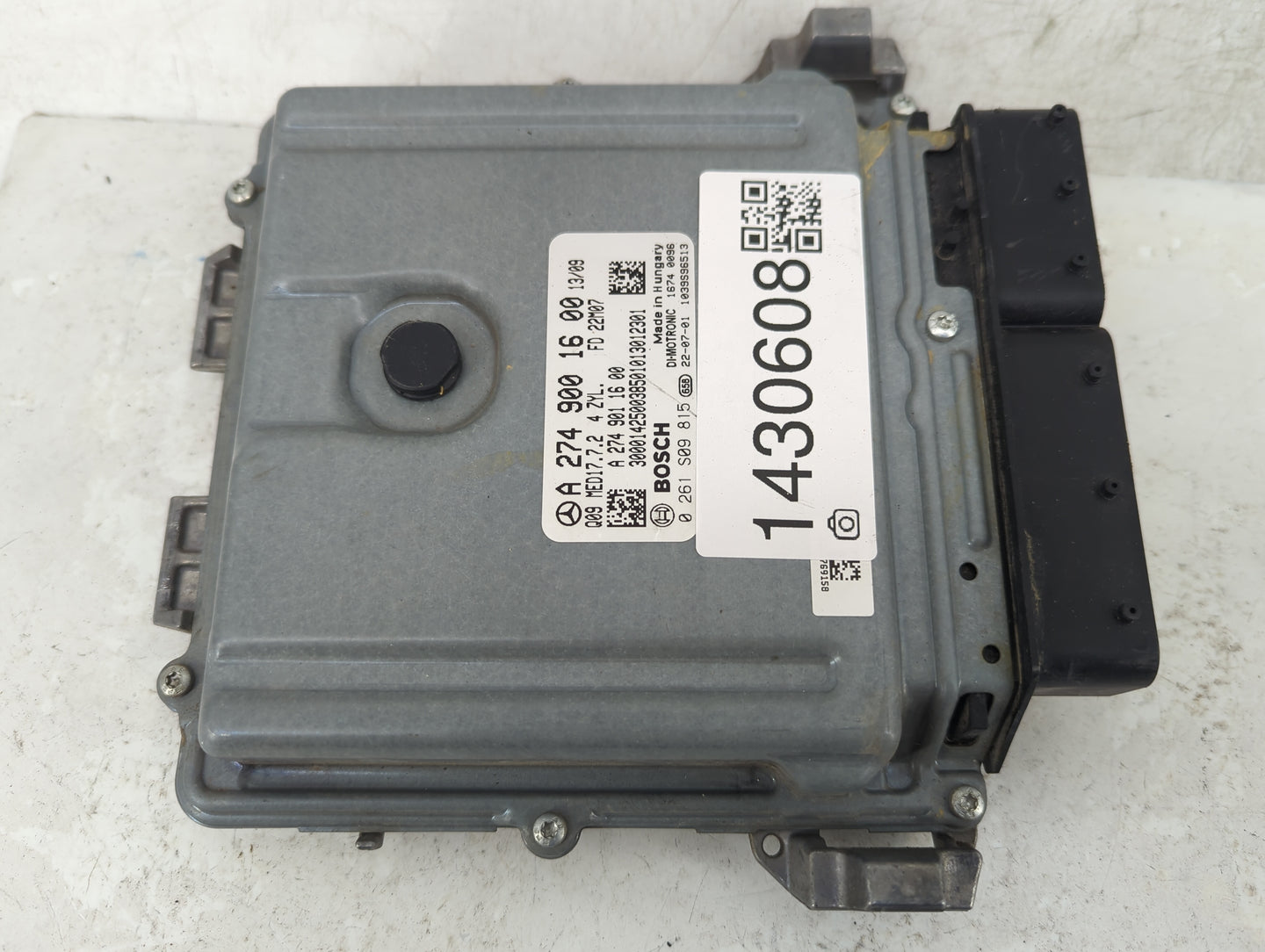2022 Mercedes Mb2500 PCM Engine Control Computer ECU ECM PCU OEM P/N:A 274 900 16 00 A 274 901 16 00 Fits OEM Used Auto Part