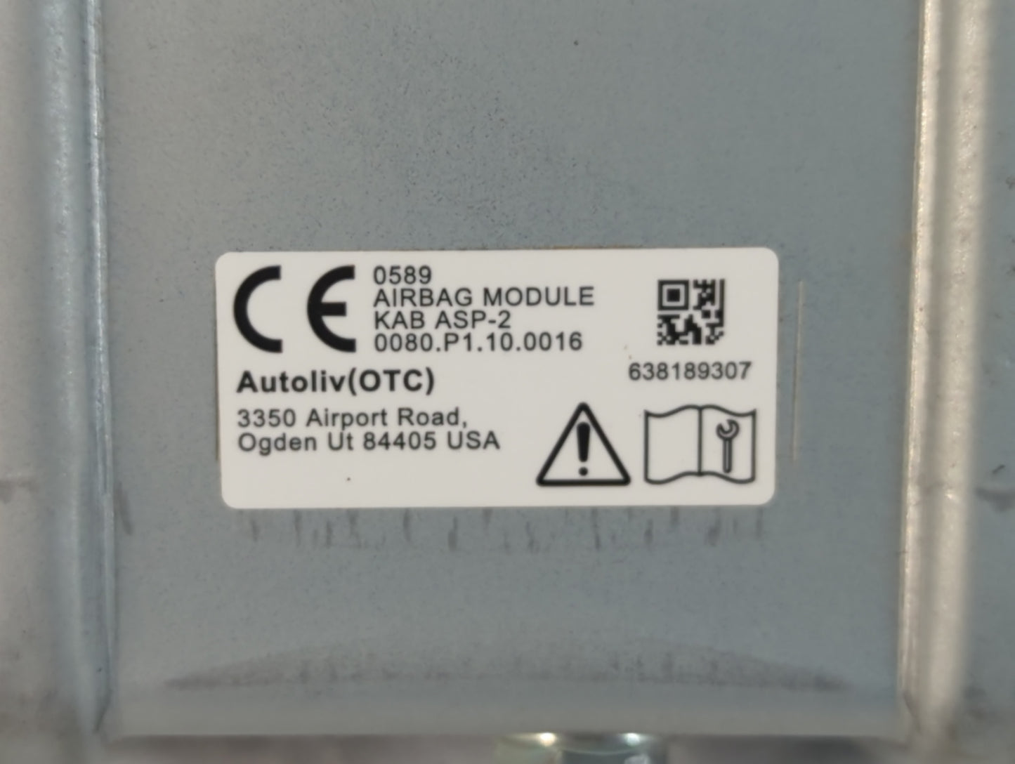 2016-2017 Mitsubishi Outlander Sport Air Bag Driver Left Steering Wheel Mounted P/N:638189307 Fits Fits 2016 2017 2018 OEM U