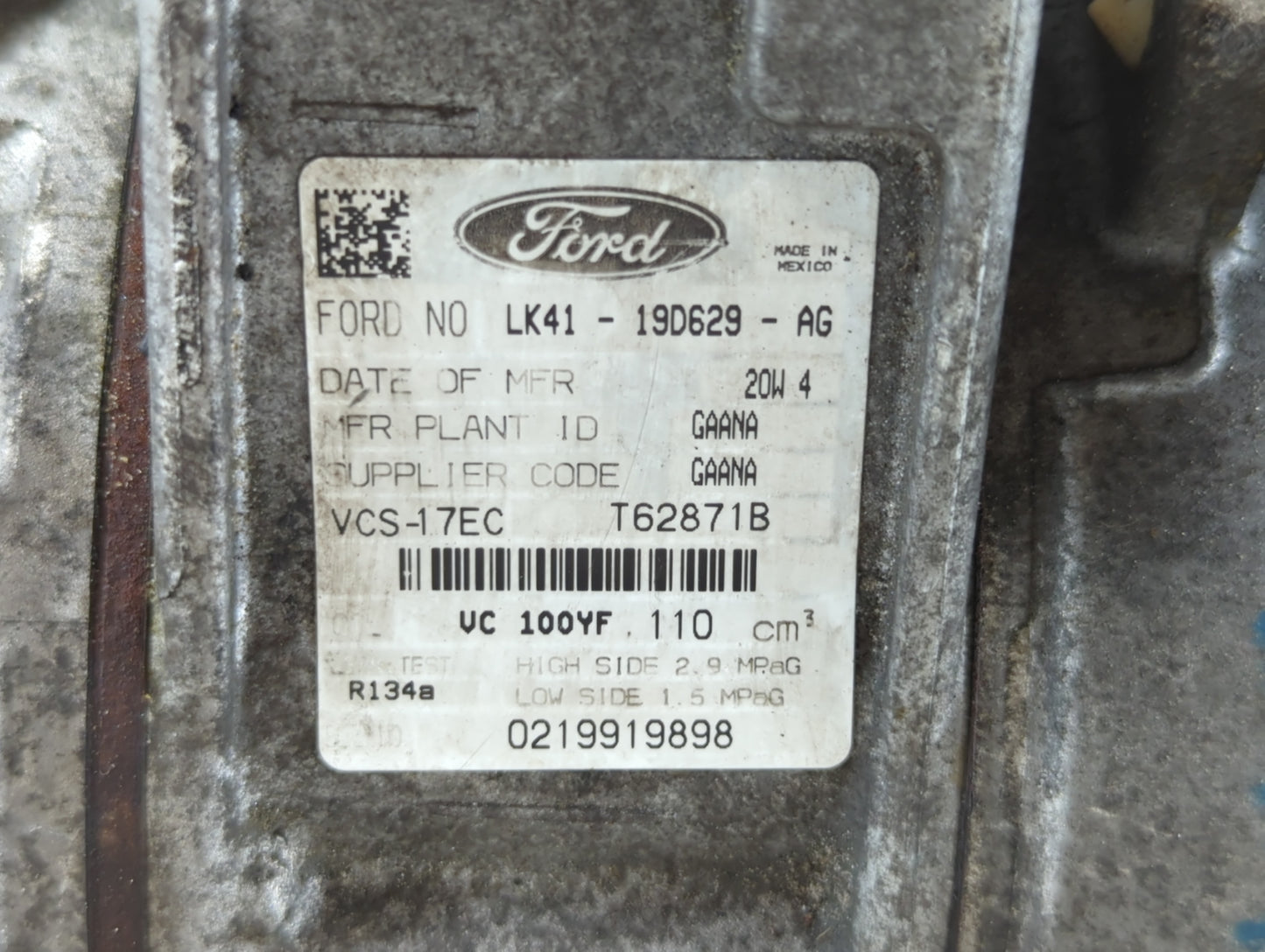 2022 Mitsubishi Outlander Sport Air Conditioning A/c Ac Compressor Oem - Oemusedautoparts1.com