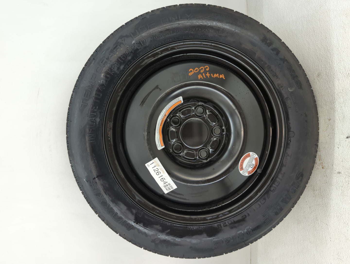 2002-2022 Nissan Altima Spare Donut Tire Wheel Rim Oem - Oemusedautoparts1.com