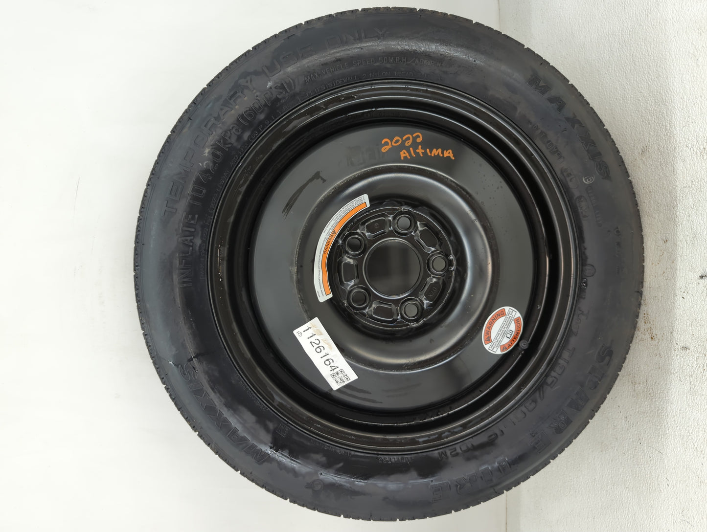 2002-2022 Nissan Altima Spare Donut Tire Wheel Rim Oem - Oemusedautoparts1.com