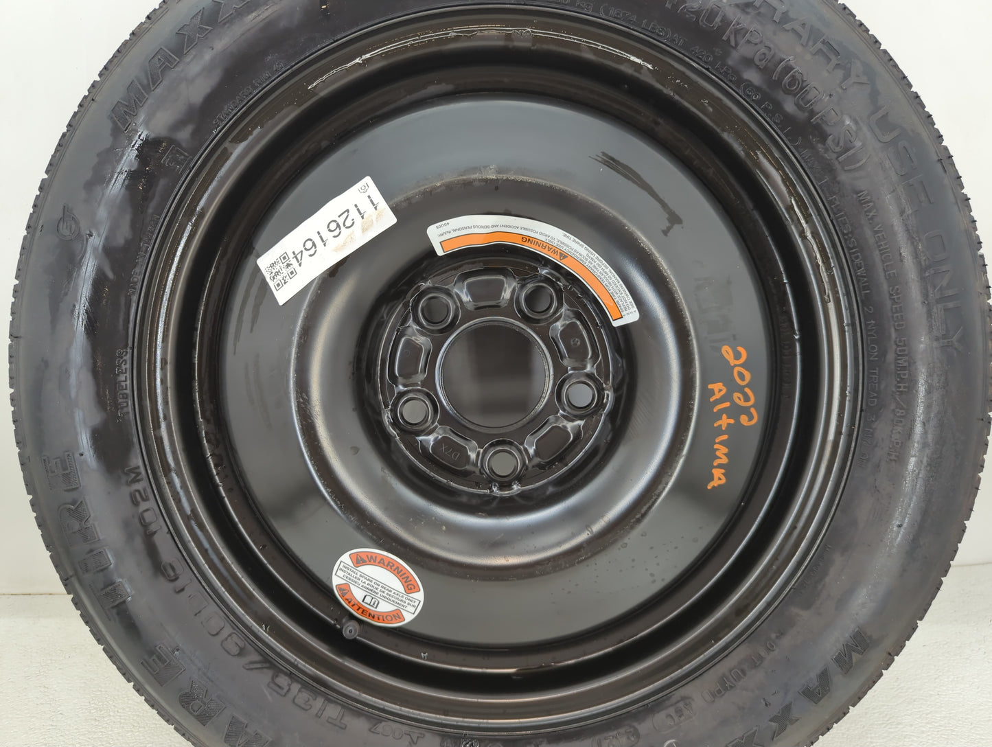 2002-2022 Nissan Altima Spare Donut Tire Wheel Rim Oem - Oemusedautoparts1.com