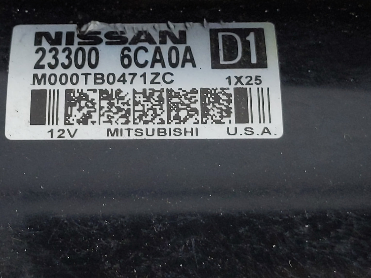 2019-2022 Nissan Altima Car Starter Motor Solenoid OEM P/N:23300 6CA0A Fits Fits 2019 2020 2021 2022 OEM Used Auto Parts - O