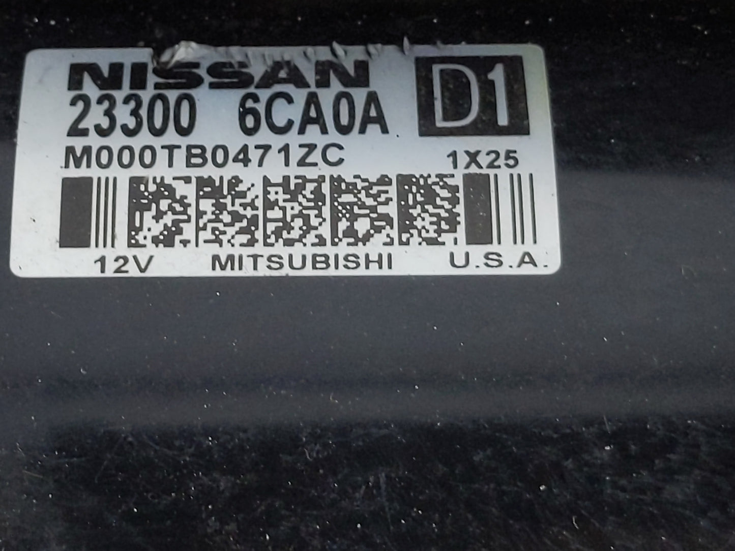 2019-2022 Nissan Altima Car Starter Motor Solenoid OEM P/N:23300 6CA0A Fits Fits 2019 2020 2021 2022 OEM Used Auto Parts - O