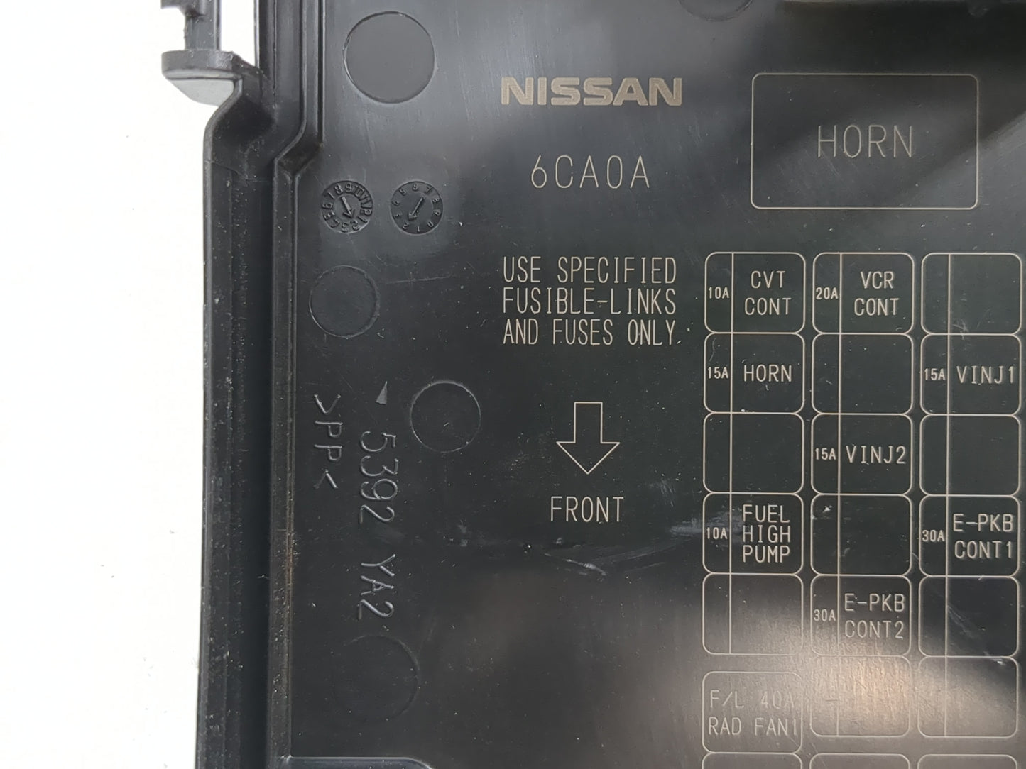 2019-2022 Nissan Altima Fusebox Fuse Box Panel Relay Module P/N:6CA0A Fits Fits 2019 2020 2021 2022 OEM Used Auto Parts - Oe
