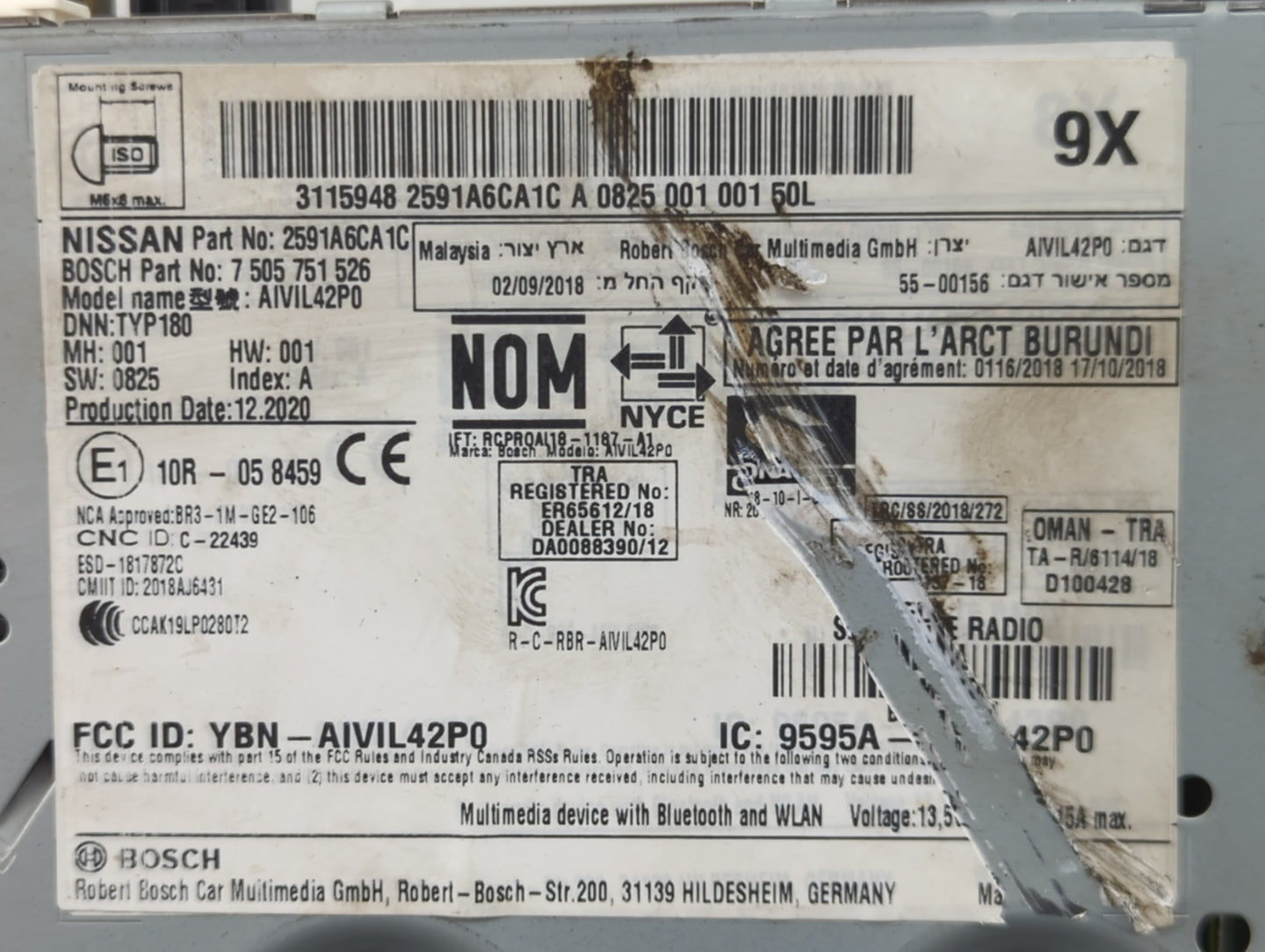 2022 Nissan Altima Information Display Screen 1463499 - Oemusedautoparts1.com