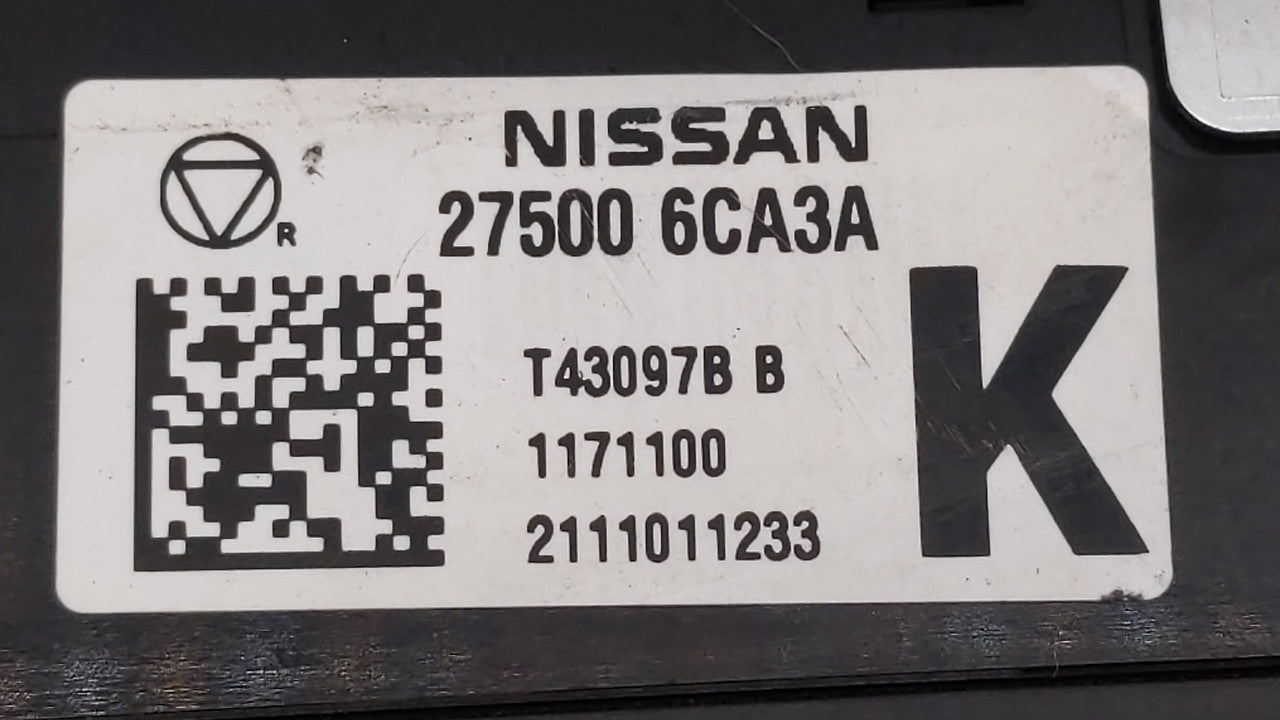 2019-2022 Nissan Altima Climate Control Module Temperature AC/Heater Replacement P/N:27500 6CA3A Fits Fits 2019 2020 2021 20