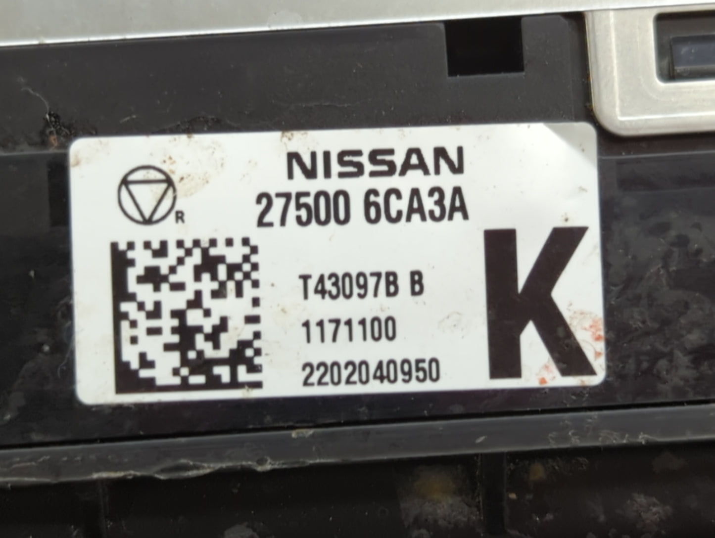 2019-2022 Nissan Altima Climate Control Module Temperature AC/Heater Replacement P/N:27500 6CA3A Fits Fits 2019 2020 2021 20
