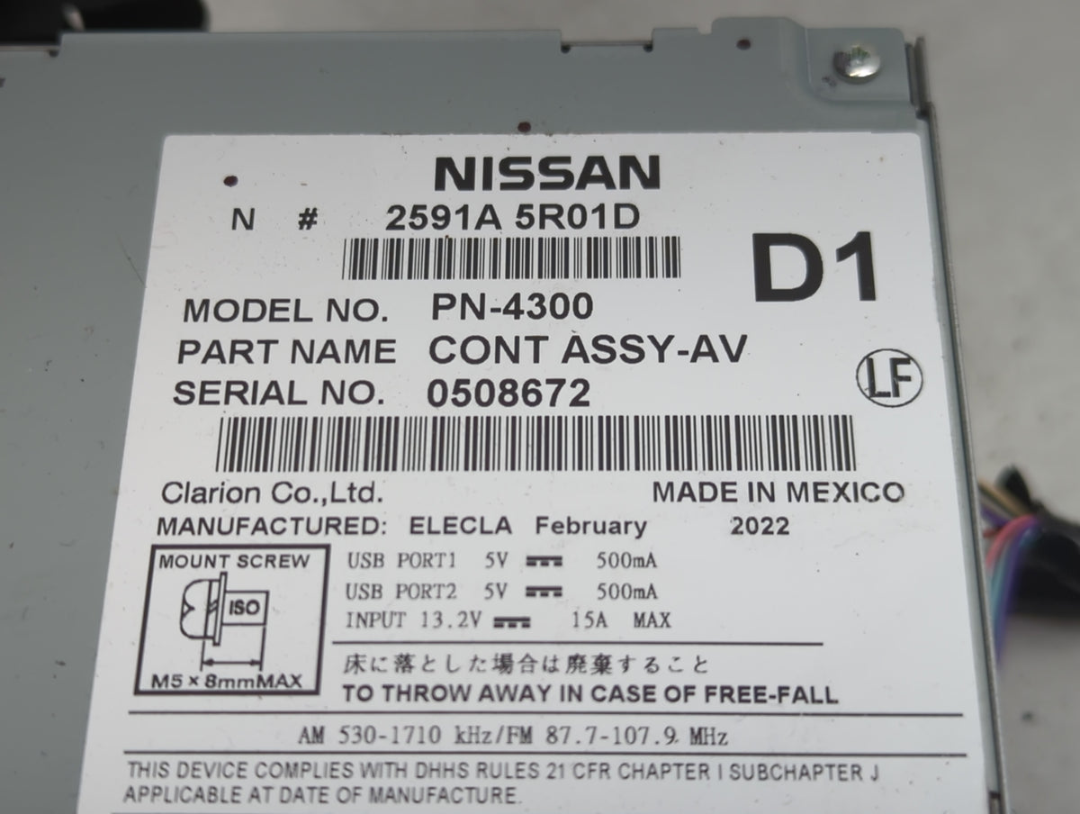 2022 Nissan Kicks Information Radio Display Screen - Oemusedautoparts1.com