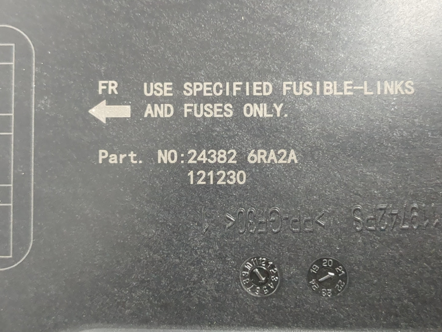 2021-2022 Nissan Rogue Fusebox Fuse Box Panel Relay Module P/N:24382 6RA2A Fits Fits 2021 2022 OEM Used Auto Parts - Oemused