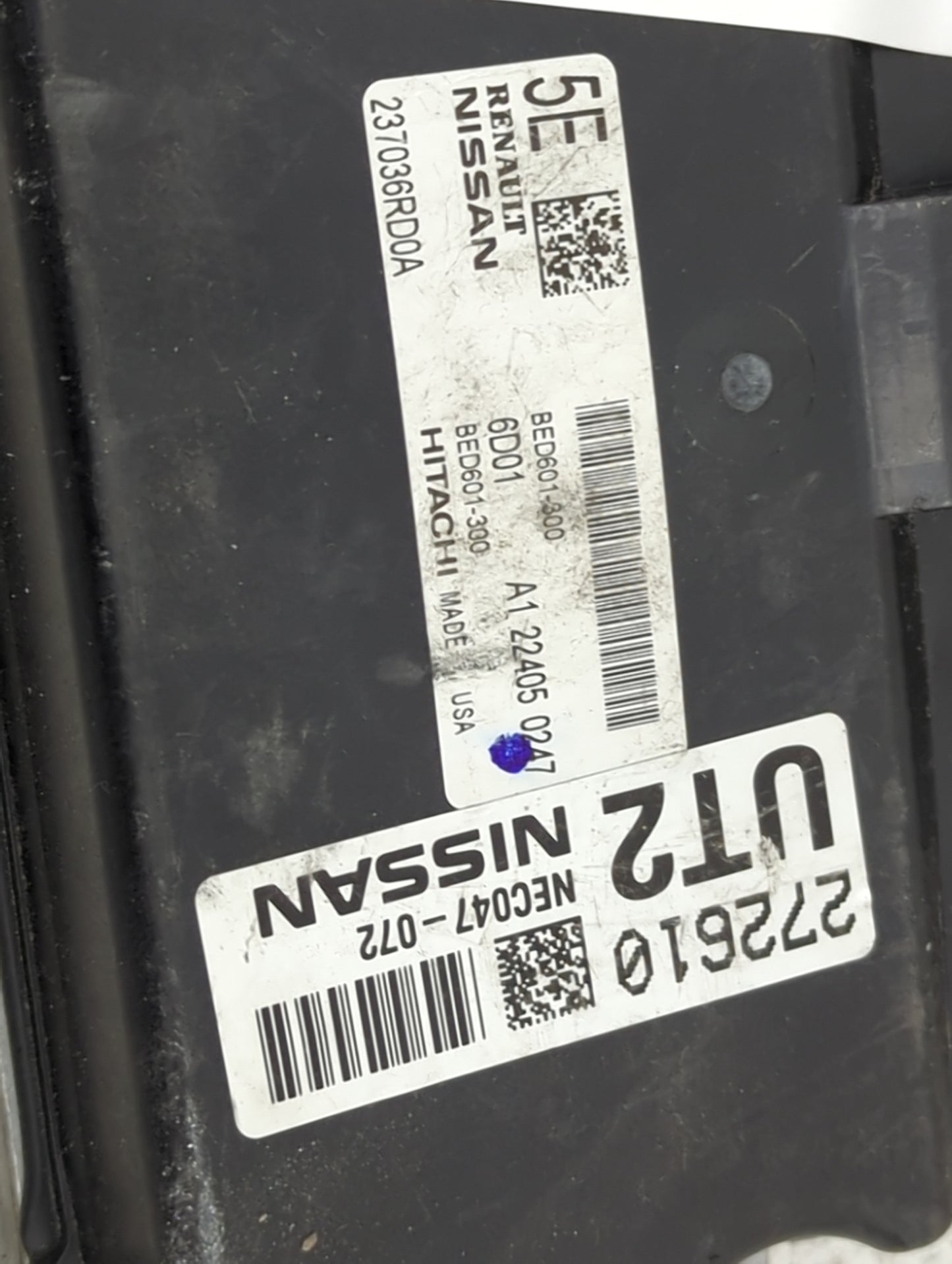 2022 Nissan Rogue PCM Engine Control Computer ECU ECM PCU OEM P/N:237036RD0A BED601-300, NEC047-072 Fits OEM Used Auto Parts