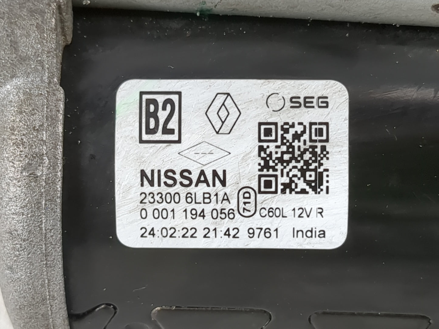 2020-2022 Nissan Sentra Car Starter Motor Solenoid OEM P/N:23300 6LB1A Fits Fits 2020 2021 2022 OEM Used Auto Parts - Oemuse