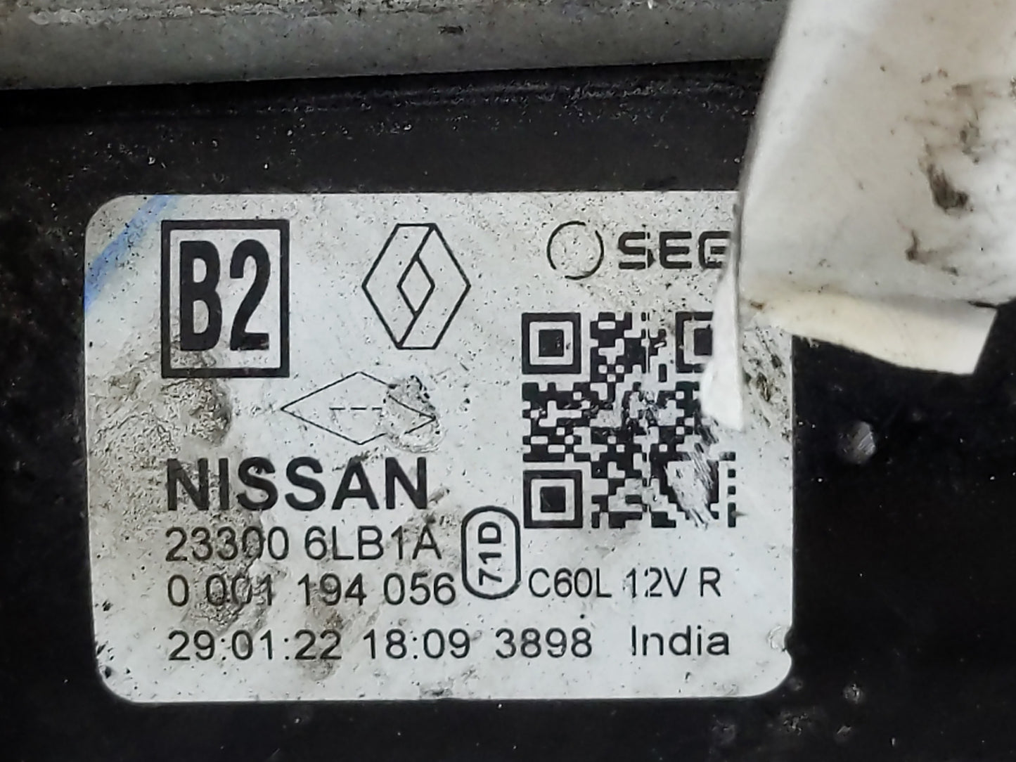 2020-2022 Nissan Sentra Car Starter Motor Solenoid OEM P/N:23300 6LB1A Fits Fits 2020 2021 2022 OEM Used Auto Parts - Oemuse