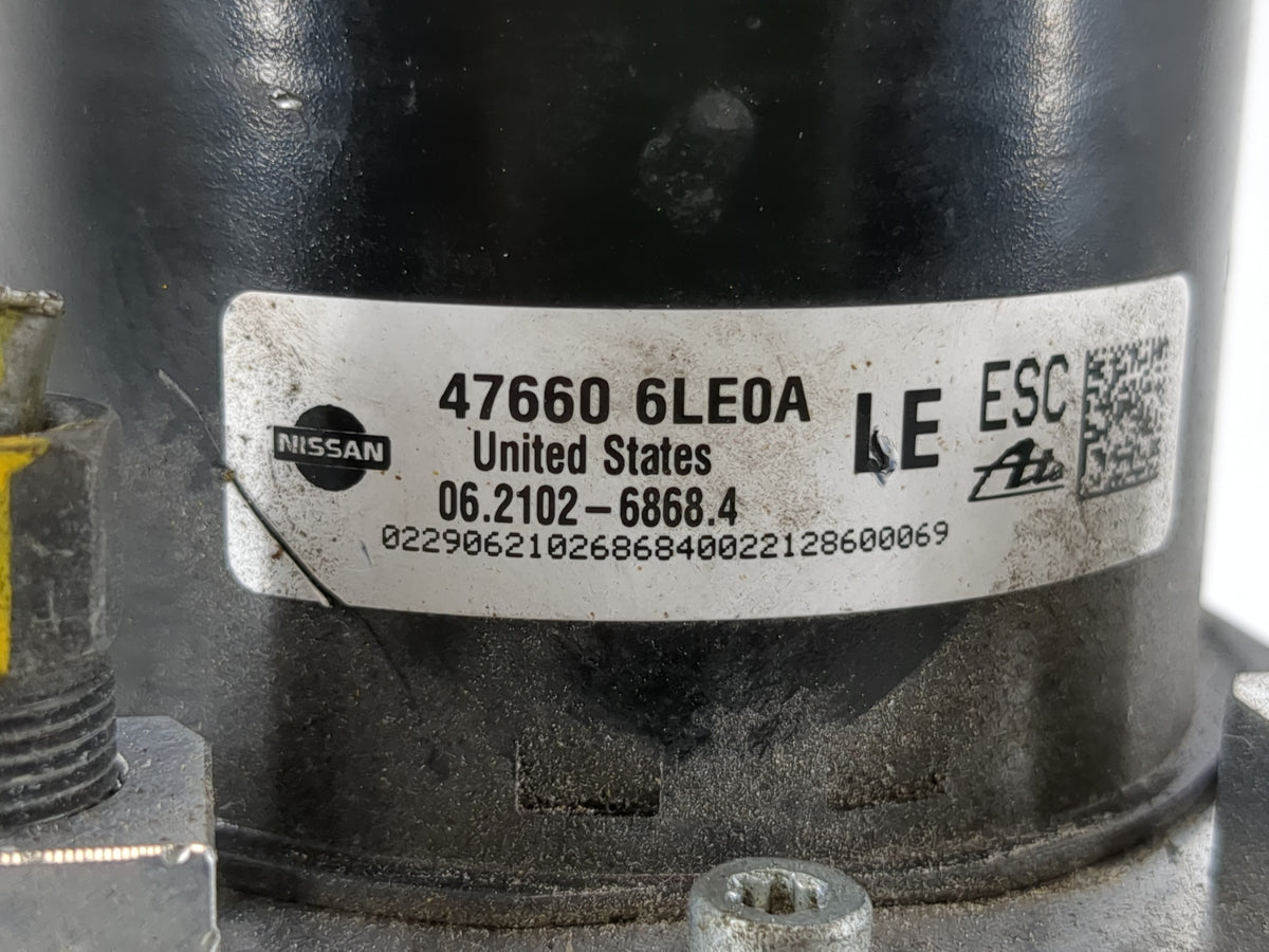 2020-2022 Nissan Sentra Anti-Lock Brake ABS Pump Module Actuator OEM P/N:47660 6LE0A Fits Fits 2020 2021 2022 OEM Used Auto 
